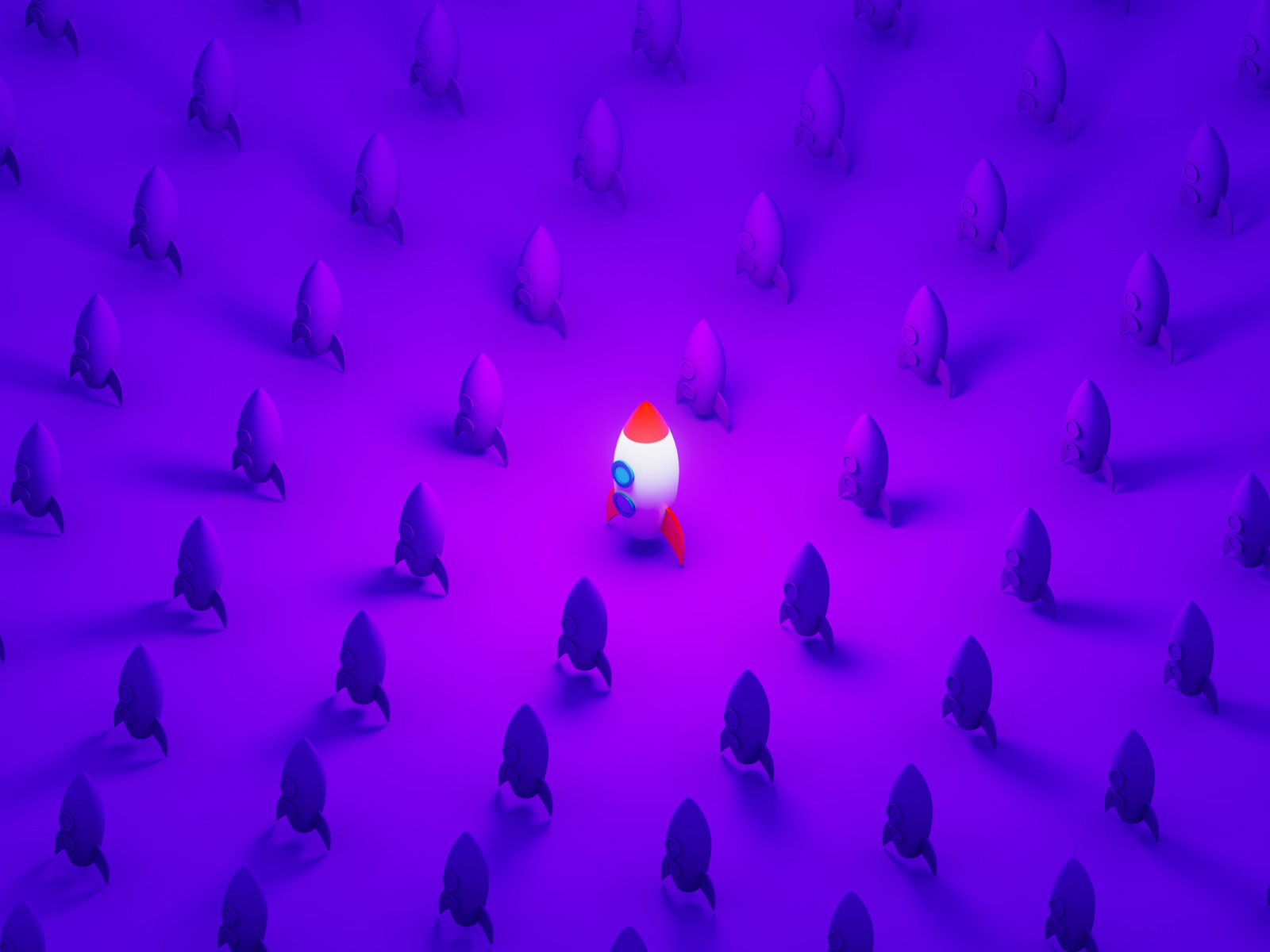 Startup Rocket 3d branding graphic design launch logo rocket startup ui violet