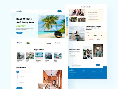 Travel Landing Page branding landing page tour landing page travel web uiux web design