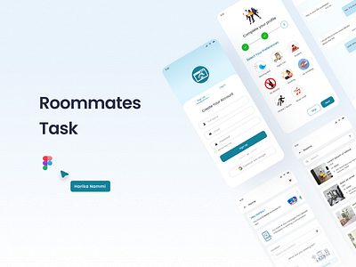 Roommates Task (Roomies) design dribbble roommates task ui uidesign ux uxdesign