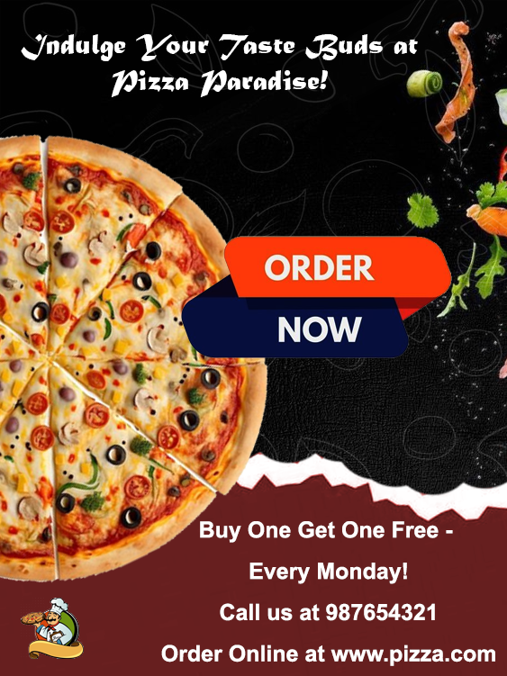 Pizza Ad Poster by Madhuri N on Dribbble