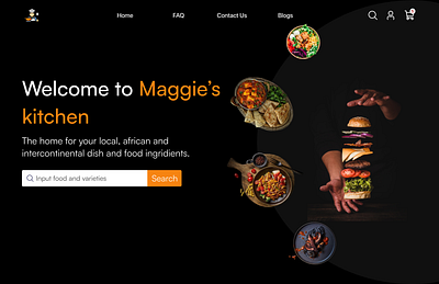 Maggie's kitchen landing page exploration ui