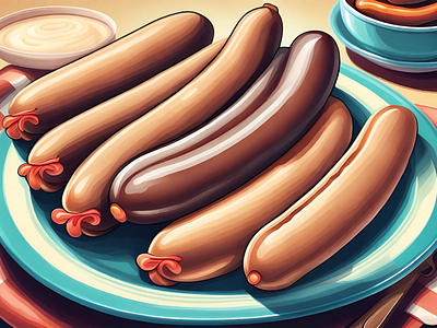 Sausages design graphic design illustration vector