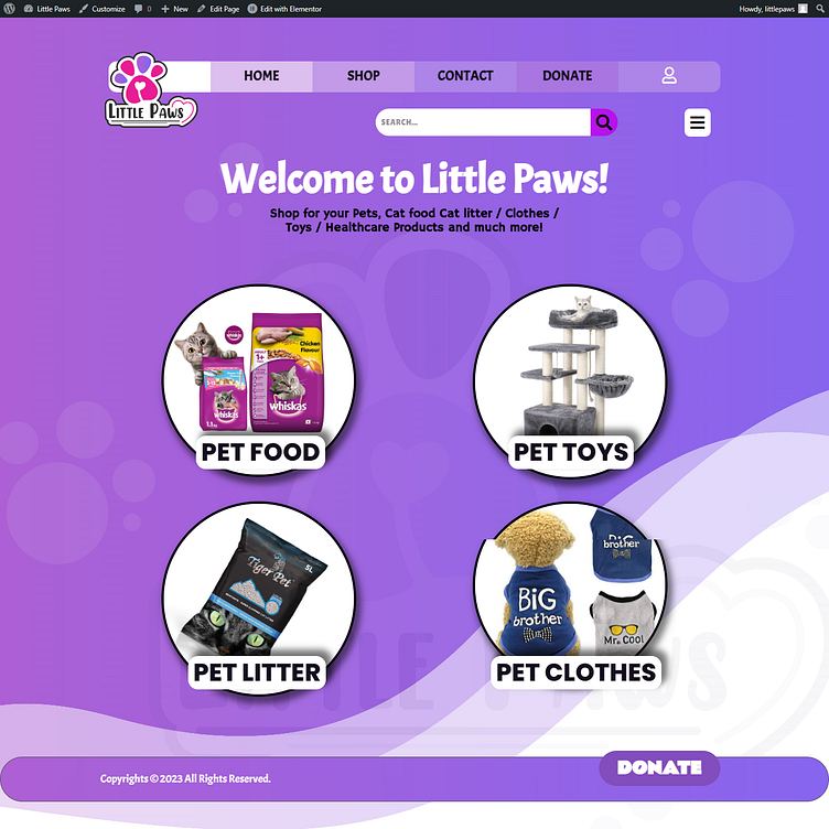 The Little Paws WordPress by Syed Mohammad Aun on Dribbble