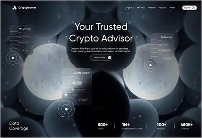 CryptoIsomer - Landing Page branding graphic design ui webdesign website