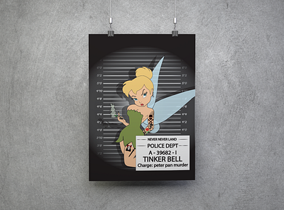 A redesigned cover for the movie "Peter Pan" starring Tinkerbell graphic design