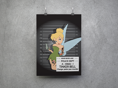 A redesigned cover for the movie "Peter Pan" starring Tinkerbell graphic design