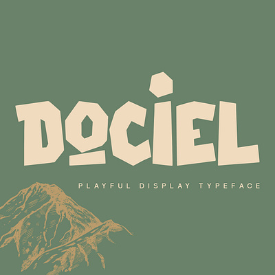 Dociel Playful Display Font branding font fonts graphic design logo nostalgic