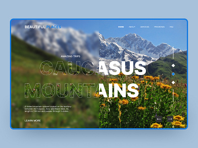 Beautiful places / 02 concept design design concept glass effects palces ui ux web design