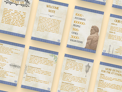 The Mythos Catalog - A Mythological Themed Brochure typography