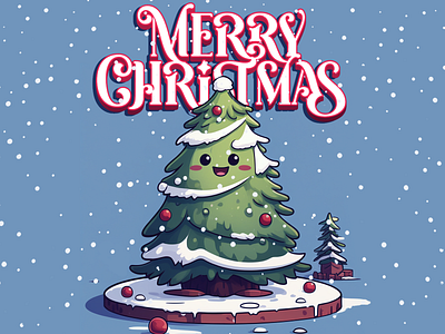 Merry Christmas 2023 2d artwork branding challenge character cheer christmas christmas tree cute festive holiday illustration joy logo merry