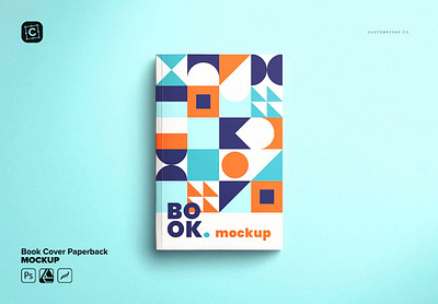 Book Cover Mockup Paperback book cover design display ebook graphic magazine mockup online paperback presentation visualization