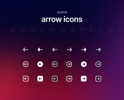 arrow icons exploration design ui