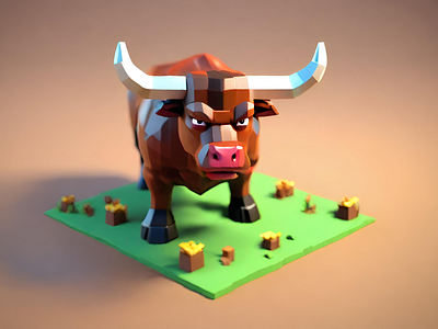 Angry Bull #3 3d animation character design graphic design illustration vector