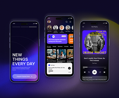 Podcast Mobile Design podcast ui