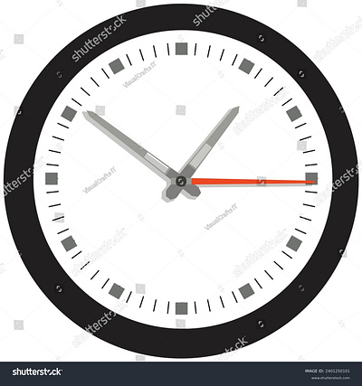 Analogue wall clock vector illustration domestic