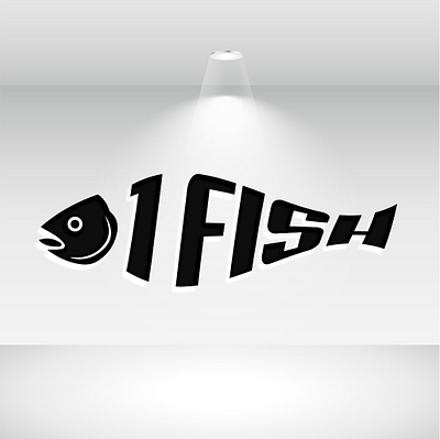 1 Fish branding clean concept design illustration logo minimal typography ui vector