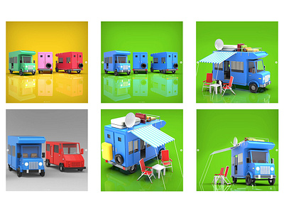 Low poly caravan model 3d 3d model blender caravan casual game design game game art game design game idea graphic design illustration lowpoly render ui unity