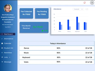 Student and Faculty Management Dashboard dashboard dashboarddesign design productdesign ui uiux ux