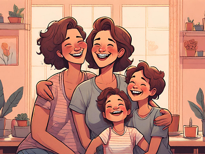 Happy Family illustration vector