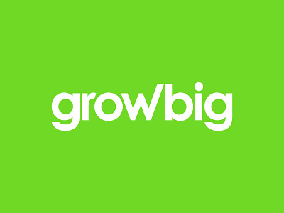 GrowBig (2019) big chart green grow logo mark marketing word