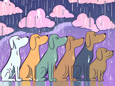 Rainy Dogs graphic design illustration vector