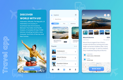 travel app app design ui uiux