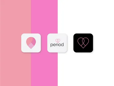 Period Portraits app icon branding design girls logo graphic design health app icon health logo icon logo illustration logo logo 2d logo design period logo period logo icon typography ui ux vector woman logo