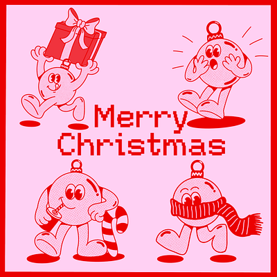Merry Christmas branding cartooncharacter character design graphic design illustration logo mascot ui vector