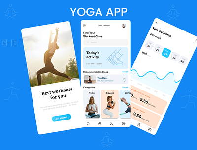 Yoga app app design uiux