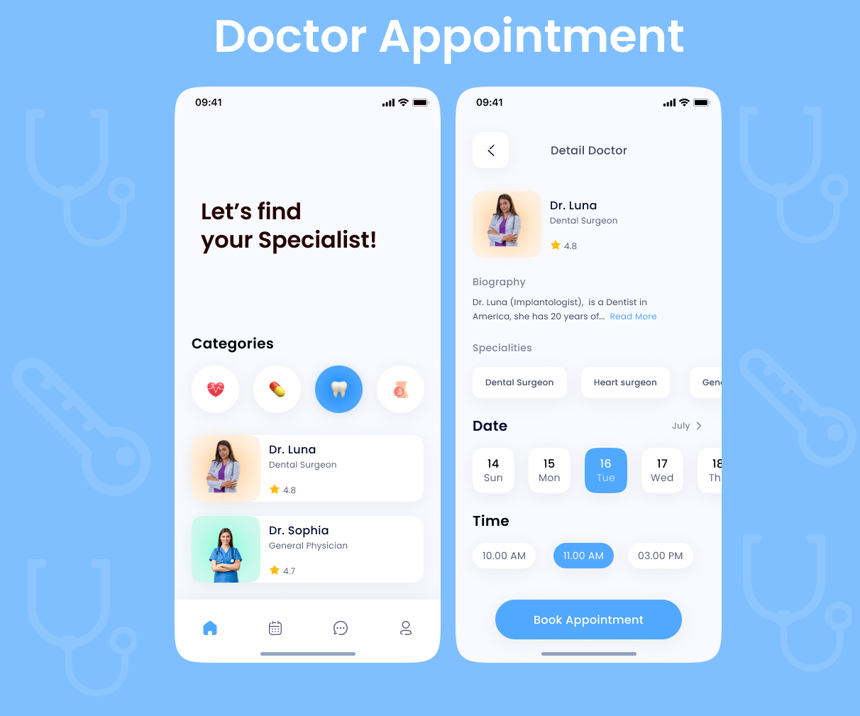 Doctor appointment by krishna rao nethinti on Dribbble