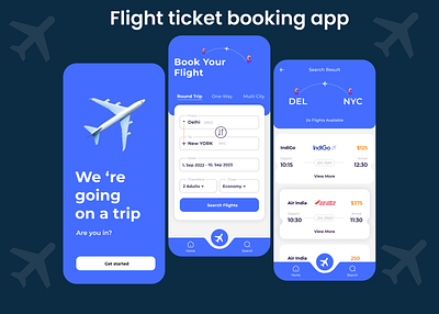 Fight ticket booking app app design ui uiux