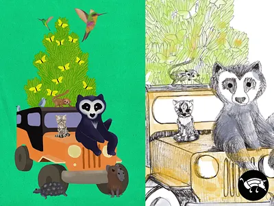 Merry Christmas from a Tropical Country affinity character character design christmas digital illustration holidays illustration pencildog