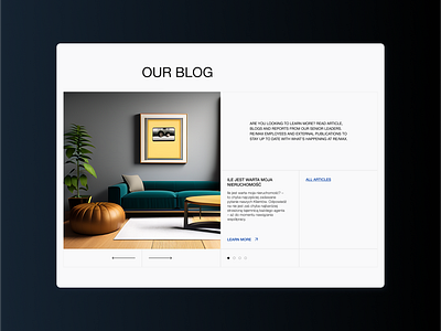 Our blog corporative real estate ui uiux ux web web site