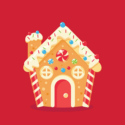 Gingerbread house gingerbread graphic design illustrator xmas