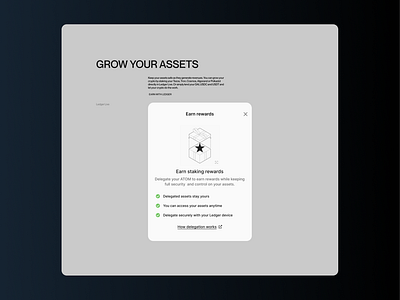 Grove your assets crypto interface landing landing page ui uiux ux web web design