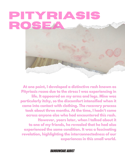 Pityriasis Rosea graphic design layout meantalwellbeing mentalhealth mentalhealthjourney rash skinproblem