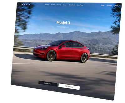 TESLA MODEL 3 animation branding ui