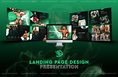 Landing landing page design (Gym) authlete branding creative creative landing page creativity design gym landing page design illustration landingpage modern design modern ui trending ui ui webdesign webpagedesign website design