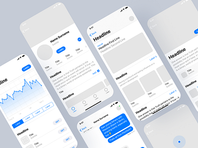 iOS Native Wireframes ui