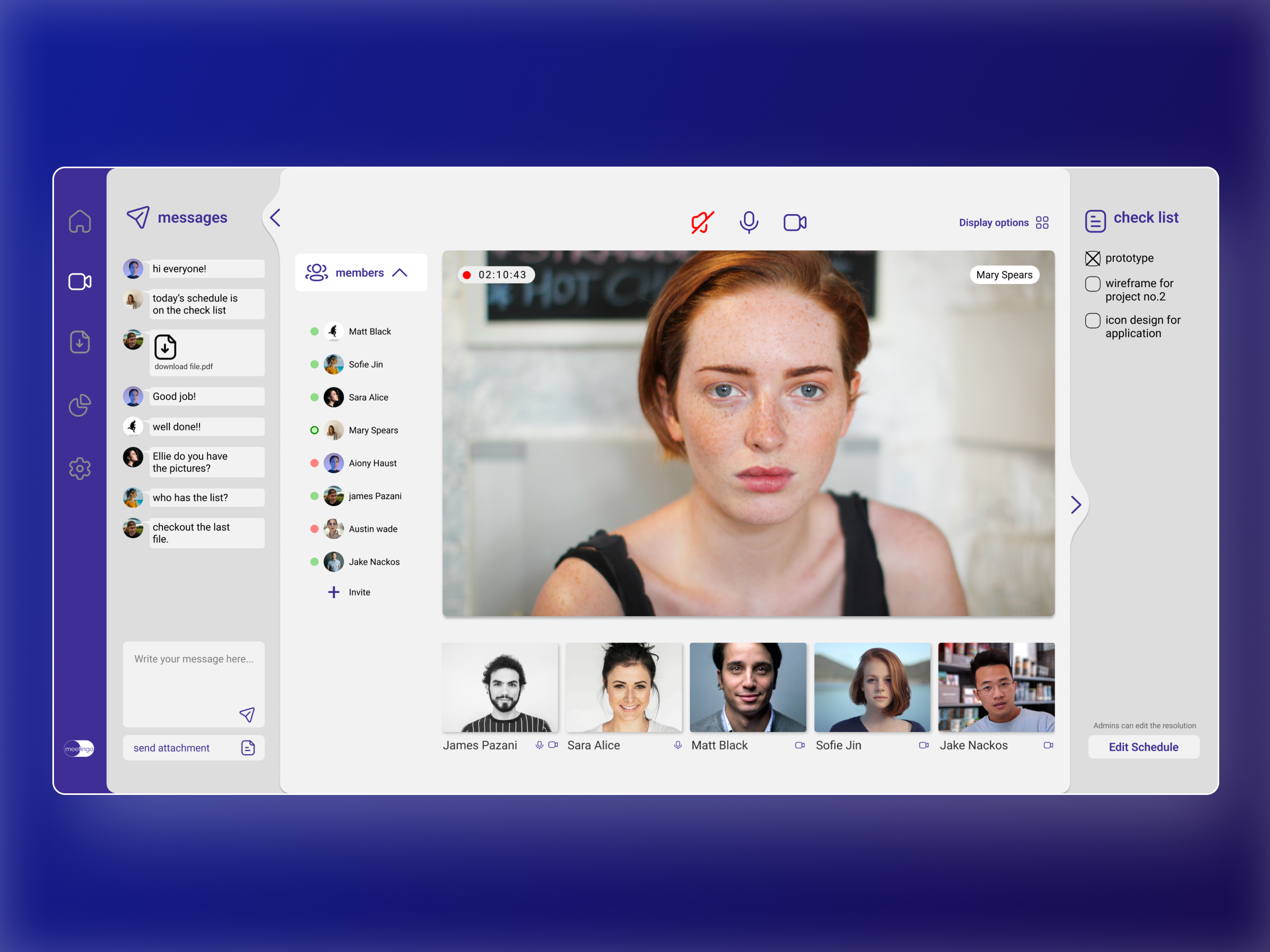 Example of Meetigo - VideoCall Desktop Application