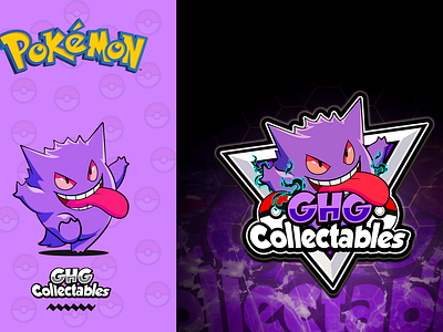 Gengar Pokemon Draft League logo animation branding draft league ghg collectables graphic design logo mascot logo motion graphics pokemon pokemon draft league logo pokemon logo