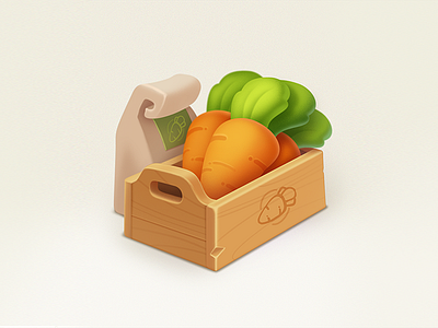 Carrot carrot design game icon illustration