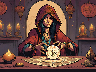 Fortune teller 2 design graphic design illustration vector