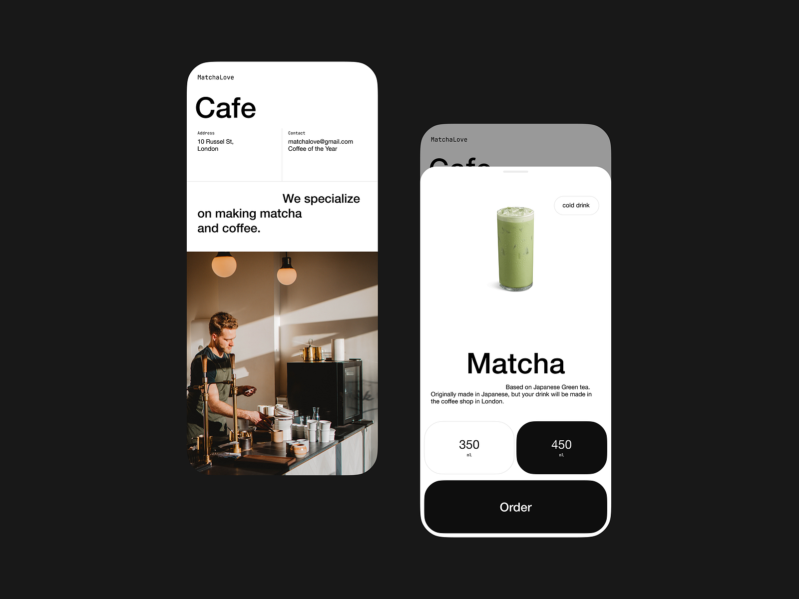 Coffee shop order by Renata Zaripzianova on Dribbble