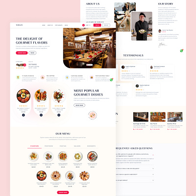 Restaurant Web Responsive 🍔 branding graphic design ui