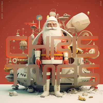 Christmas 2023 ai designlove graphic art midjourney poster art typography