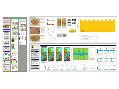 Various Game Design Documents 3d casual game design game game art game design game design document game idea gdd graphic design illustration plan sketch