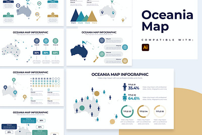 Education Oceania Map Illustrator Infographics aesthetic animated business company education food free infographic infographics marketing medical minimal pitch powerpoint presentation profile