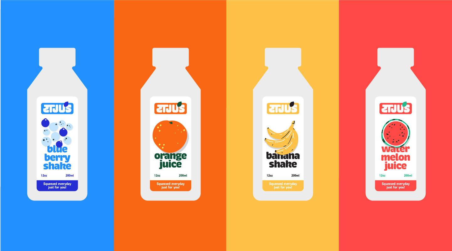 Raju's : Visual Identity for our local Juice Vendor. 3d animation bottle branding case study graphic design health illustration juice logo typography vendor visual identity