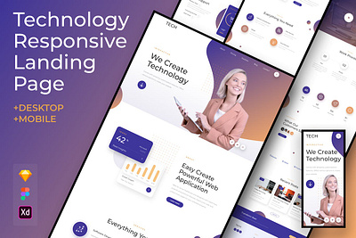 Business Technology Responsive Landing Page agency business clean company corporate creative landing landing page marketing minimal modern one page photography portfolio responsive technology